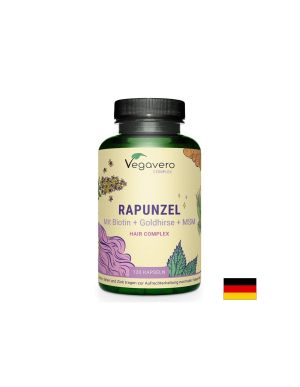 Формула за коса (с растителни екстракти, витамини, минерали и аминокиселини) | Rapunzel mit Biotin + Goldhirse + MSM | Vegavero, 120 капс.