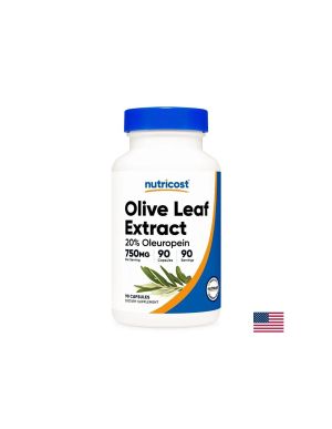 Маслина (лист) 750 мг | Olive Leaf | Nutricost, 90 капс.
