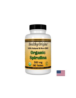 Спирулина 1500 мг + 240 мг фикоцианин | Spirulina | Healthy Origins, 180 табл.