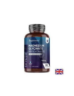 Магнезий бисглицинат 100 мг + Витамин Б6 | Magnesium GLycinate + B6 | WeightWorld, 180 капс.