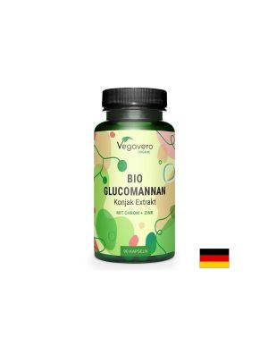 Глюкоманан /картофена палма + хром и цинк | Bio Glucomannas Konjak ekstrakt mit chrom + zink | Vegavero, 90 капс.