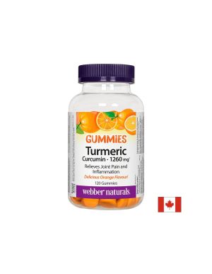  Куркума Гъми 105 мг | Turmeric Curcumin Gummies | Webber Naturals, 120 желирани табл.