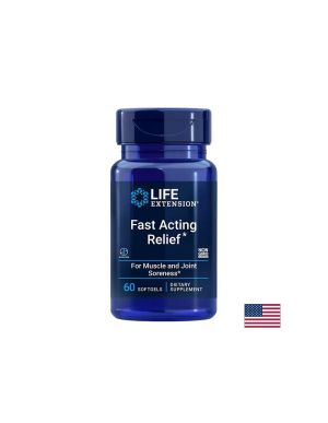 Куркума, босвелия + масло от черен сусам | Fast Acting Relief | Life Extension, 60 софтгел капс.