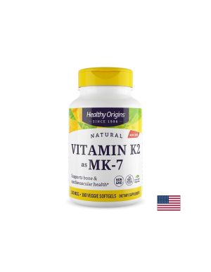 Витамин K2 ( менахинон MK-7 ) 100 мг | Vitamin K-2 Mk-7 | Healthy Origins, 180 капс.