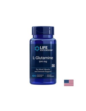 Л - Глутамин 500 мг | L - Glutamine | Life Extension, 100 V капс.