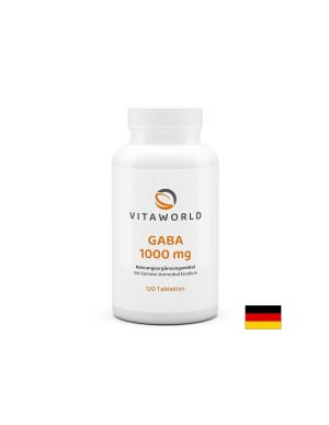  ГАБА 1000 мг | Гама-аминомаслена киселина | GABA | Vitaworld, 120 табл.