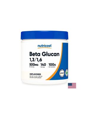 Бета Глюкани 1.3 / 1.6 г | Beta Glucan | Nutricost, 100 г прах