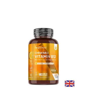 Витамин Б12 Метилкобаламин 1000 мкг | Vitamin B12 Methyl | WeightWorld, 400 дъвчащи табл.