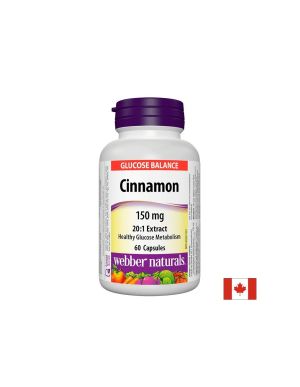 Канела Екстракт 150 мг | Cinnamon  | Webber Naturals, 60 капс.