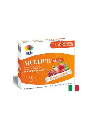 Пълен спектър витамини и минерали | Multivit Stick, 14 течни сашета