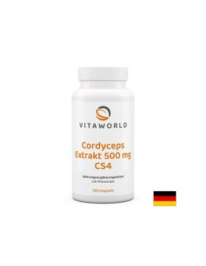 Екстракт от гъба Кордицепс CS4 500 мг | Cordyceps Extrakt | Vitaworld, 100 капс.