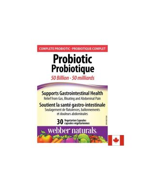 Пробиотик 50 млрд. 10 щама | Probiotic 50 Billion | Webber Naturals, 30 капс.