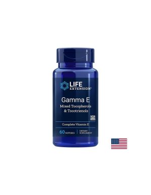 Витамин Е ( миксирани токофероли и токотриеноли ) | Gamma E Mixed Tocopherols & Tocotrienols | Life Extension, 60 софтгел