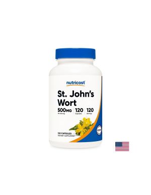Жълт кантарион 500 мг | St Johns Wort | Nutricost, 120 капс.
