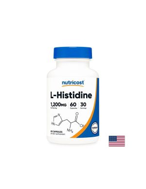 Л - Хистидин 600 мг | L-Histidine | Nutricost, 60 капс.