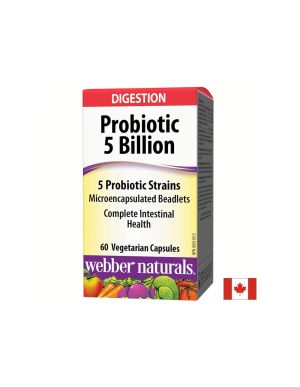 Пробиотик 5 щама, 5 млрд. | Probiotic | Webber Naturals, 60 капс.
