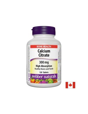  Калций цитрат 300 мг | Calcium Citrate | Webber Naturals, 120 табл.