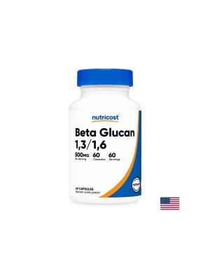 Бета глюкани 1.3 , 1.6  500 мг | Beta Glucan | Nutricost , 60 капс.