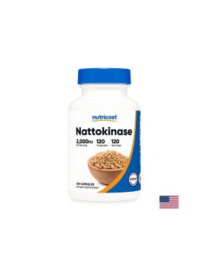 Натокиназа 100 мг | Nattokinase | Nutricost, 120 капс.