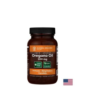 Био Риган масло 200 мг | Oregano Oil | Global Healing, 60 капс.