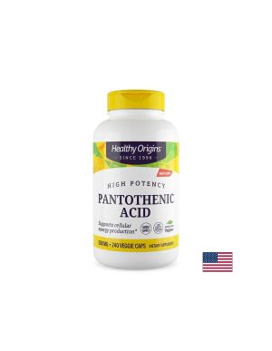 Пантотенова киселина 500 мг | Pantothenic Acid | Vitamin B | Healty Origins , 240 вег.капс.