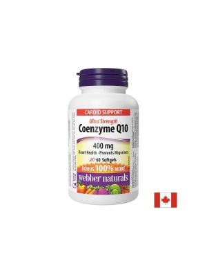 Коензим Q10 400 мг | Ultra Strength Coenzyme Q10 | Webber Naturals, 60 софтгел 