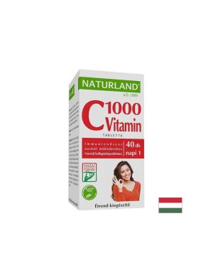  Витамин C 1000 mg, 40 таблетки, Vitamin C, Naturland