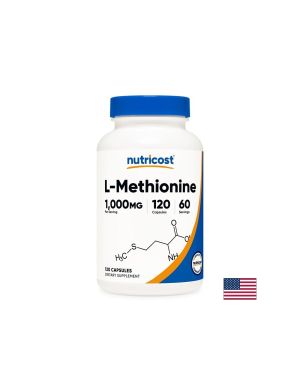 Л - Метионин 500 мг | L-Methionine | Nutricost, 120 капс.