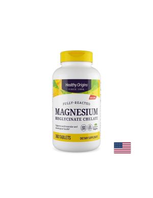 Магнезий бисглицинат хелат 100 мг |Magnesium Bisglycinate Chelate | Healthy Origins, 360 табл.