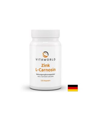 Цинк Глицинат 15 мг + Карнозин 300 мг | Zinc & Carnosine | Vitaworld, 120 капс.