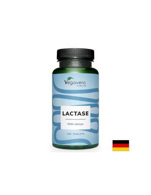 Лактаза 10 000 FCC с калций 162 mg - За разграждане на лактозата, 180 таблетки