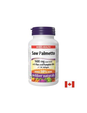 Сао палметто (с ленено и тиквено масло) | Saw Palmetto With Flax And Pumpkin Oils | Webber,  90 софтгел 