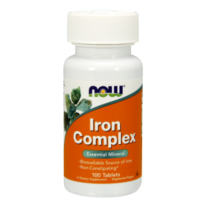 Желязо комплекс 13.5 мг | Iron Complex | Now Foods, 100 Таблетки 