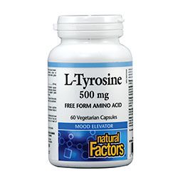 Л-Тирозин 500 мг | L-Tyrosine | Natural Factors, 60 капс 