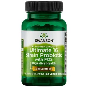 SWANSON Probiotics / Пробиотик +16 щама + минерален комплекс и пребиотик, 60 раст. капс.