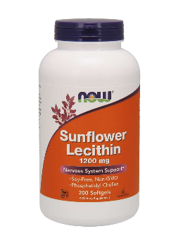  Слънчогледов лецитин 1200 мг | Sunflower Lecithin | Now Foods, 200 драж.