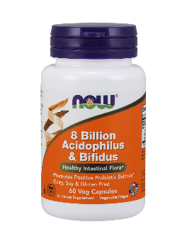 Пробиотик | 8 Billion Acidophilus & Bifidus | Now Foods, 60 капс