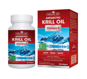 Масло от Крил 500 мг | Krill Oil | Nature's Aid, 60 капс