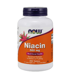  Витамин Б-3, Ниацин 500мг | Vitamin B-3 | Now Foods, 250 таблетки