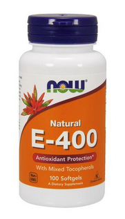 Натурален Витамин Е-400 | Vitamin E 400 IU | Now Foods, 100 драж