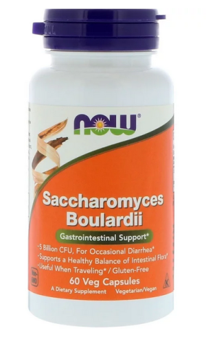 Сахаромицис Буларди | Saccharomyces Boulardii | Now Foods 60 капсули