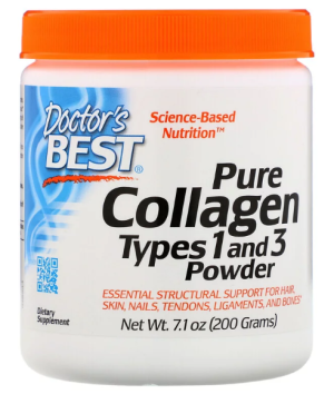 Чист Колаген Пептиди 200 гр  | Хидролизиран тип 1-3 | Collagen Powder | Doctor's Best 