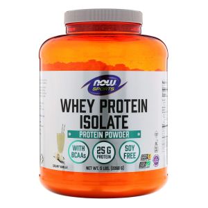 Суроватъчен протеин 2268 гр | Изолат | Whey Protein Isolate | Now Foods Ванилия