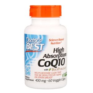 Коензим Q10 400 мг |  CoQ10 with BioPerine | Doctor's Best 60 капс 