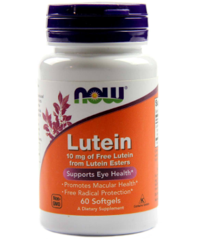 Лутеин 10 мг | Lutein Esters | Now Foods, 60 драж. 
