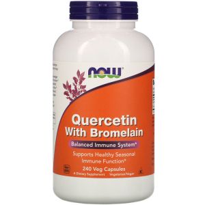 Кверцетин с Бромелаин | Quercetin with Bromelain | Now Foods, 240 капс