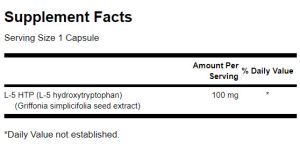Хидрокситриптофан | 5-HTP 100 мг | Extra Strength | Swanson, 60 капс 