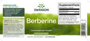 Берберин 400 мг | Berberine | Swanson, 60 капс 