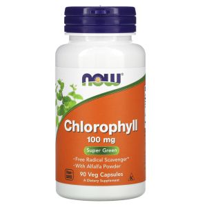 Хлорофил 100 мг | Chlorophyll | Now Foods, 90 капс 