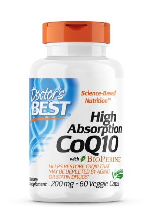 Коензим Q10 200 мг |  CoQ10 with BioPerine | Doctor's Best 60 капс 